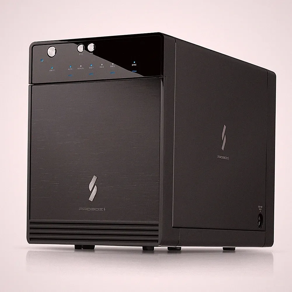 Mediasonic USB 3.2 Gen 2 4 Bay 3.5" SATA Hard Drive Enclosure USB Type C 10Gbps