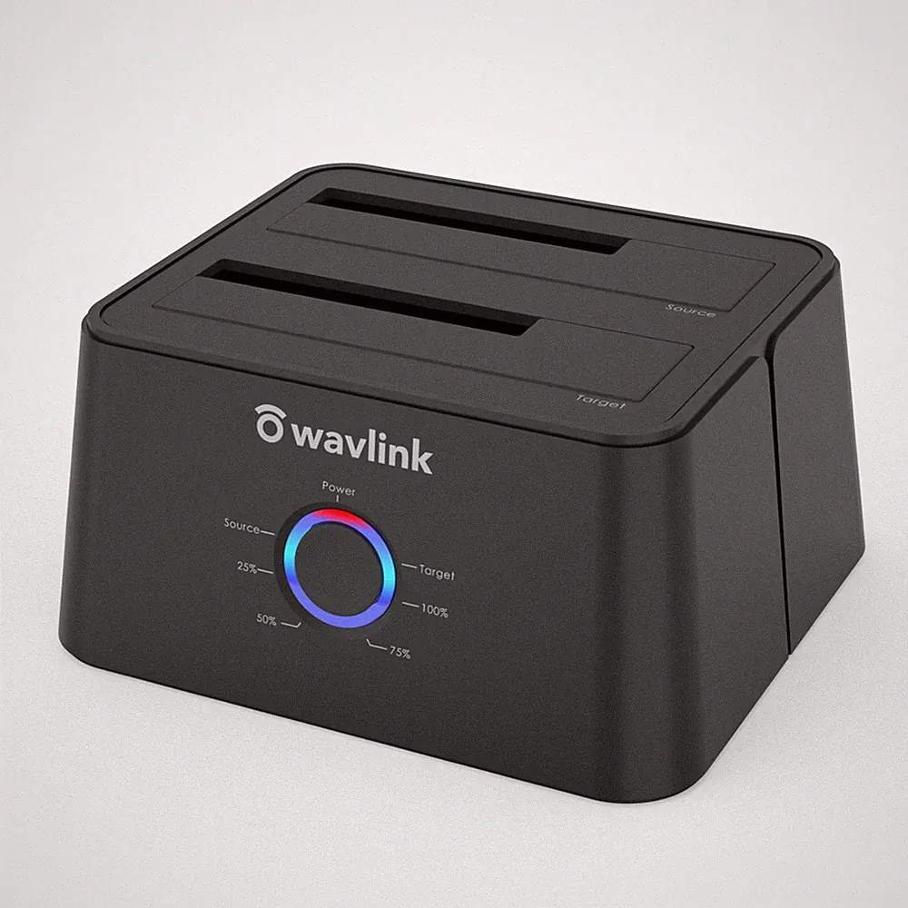 USB 3.0 to SATA External Hard drive Docking Station, Dual Bay &2.5" 3.5"HDD/SDD